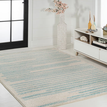 Khalil Modern Berber Stripe Area Rug